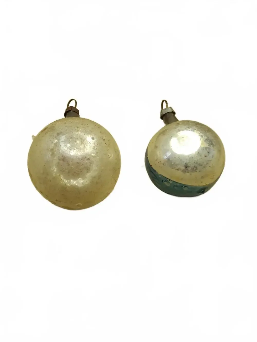 Rare Antique 1920s German Mercury Glass Christmas Ornament Pin Cap Reflector